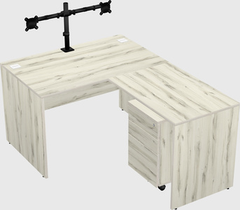 L-shaped office desk