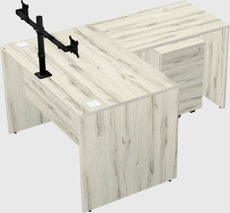 L-shaped office desk