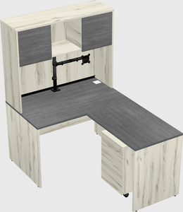 L-shaped office desk