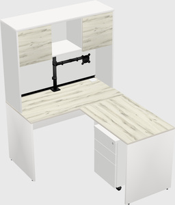 L-shaped office desk