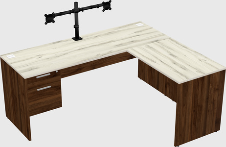 L-shaped office desk