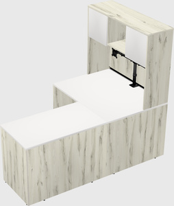 L-shaped office desk