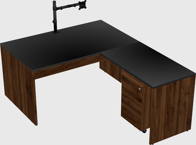 L-shaped office desk