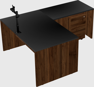 L-shaped office desk
