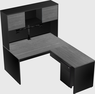 L-shaped office desk