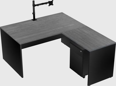 L-shaped office desk