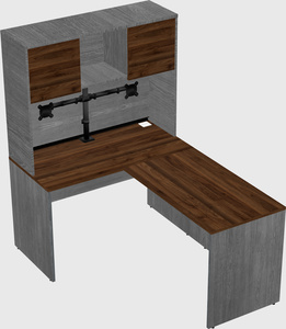 L-shaped office desk
