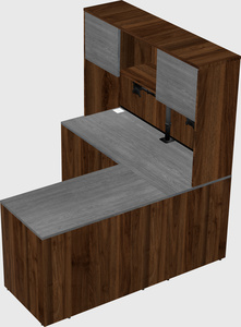 L-shaped office desk