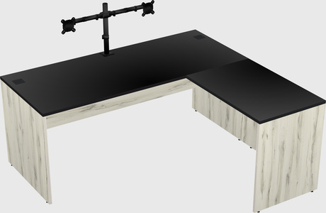 L-shaped office desk