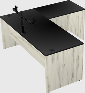 L-shaped office desk