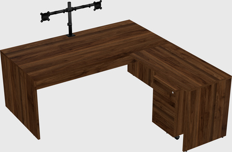 L-shaped office desk