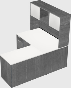 L-shaped office desk