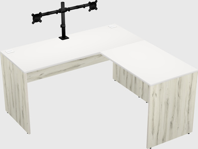 L-shaped office desk