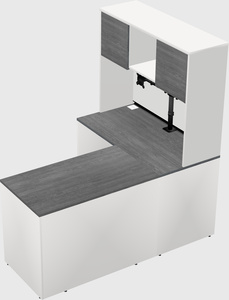 L-shaped office desk