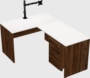 L-shaped office desk