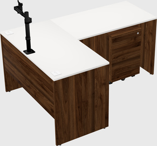 L-shaped office desk