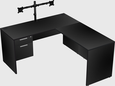 L-shaped office desk