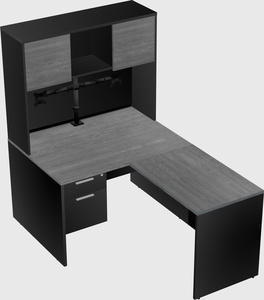 L-shaped office desk
