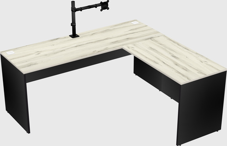 L-shaped office desk