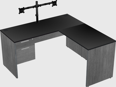 L-shaped office desk