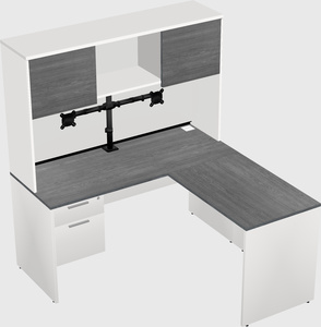 L-shaped office desk