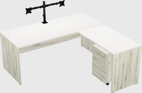 L-shaped office desk