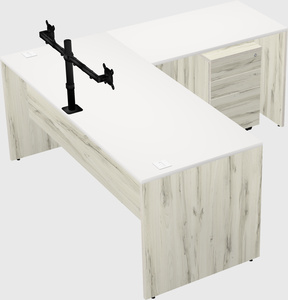 L-shaped office desk