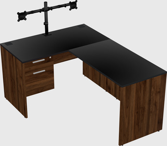 L-shaped office desk