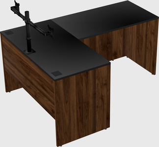 L-shaped office desk