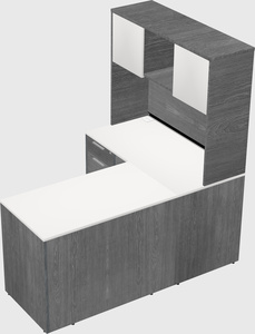 L-shaped office desk