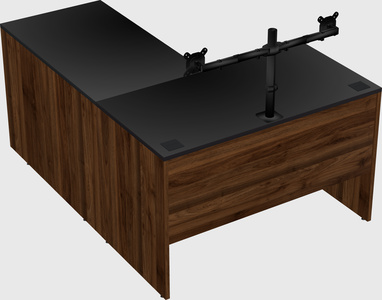 L-shaped office desk
