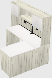 L-shaped office desk