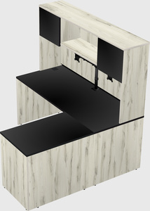 L-shaped office desk
