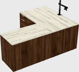L-shaped office desk