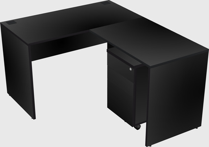 L-shaped office desk
