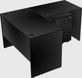 L-shaped office desk