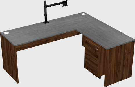 L-shaped office desk