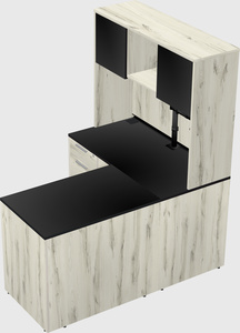 L-shaped office desk