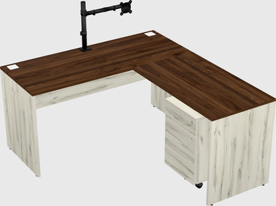 L-shaped office desk