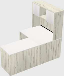 L-shaped office desk