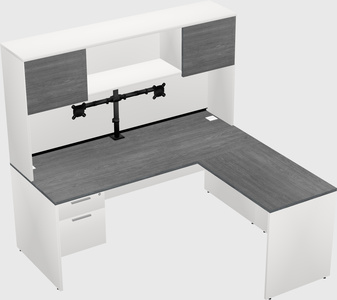 L-shaped office desk