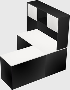L-shaped office desk