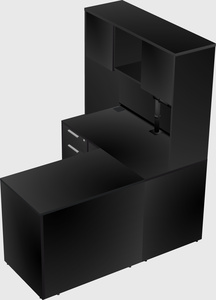 L-shaped office desk