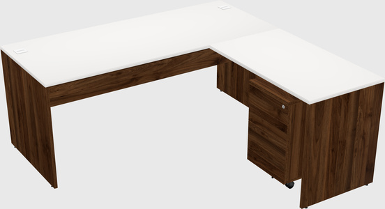 L-shaped office desk