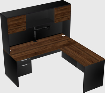 L-shaped office desk