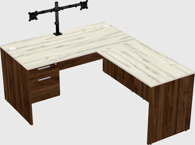 L-shaped office desk