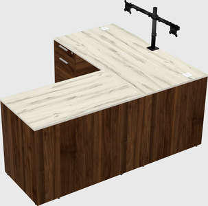 L-shaped office desk