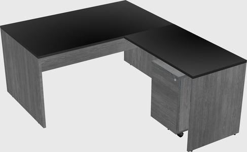 L-shaped office desk