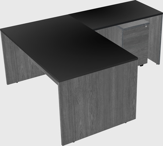 L-shaped office desk