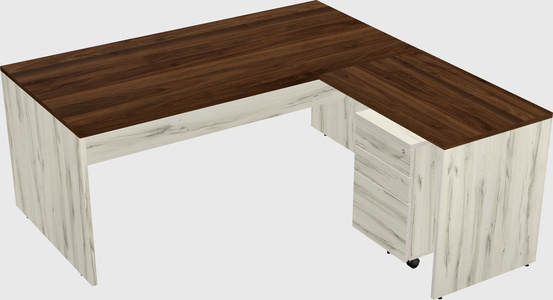 L-shaped office desk